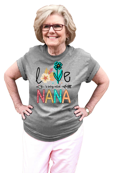 RoutinePrinting This Nana Loves Her Dodgers & Grandkids - Ladies Tee